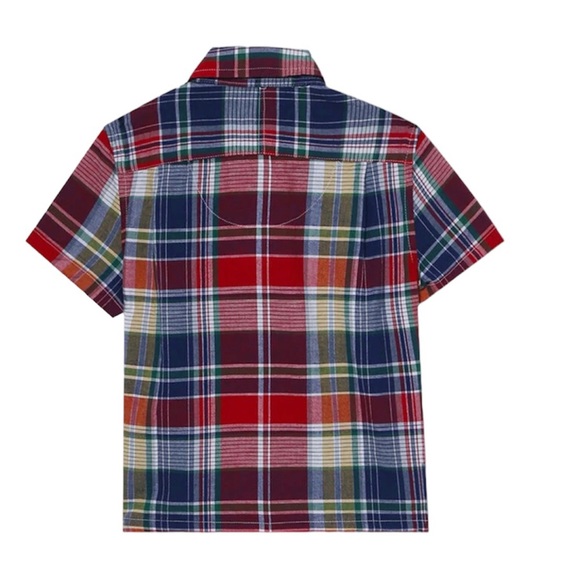 Polo Ralph Lauren 40/1 Madras Poplin-Ss Bd-Si-Sps Kids Botton down shirt - Picture 2 of 2